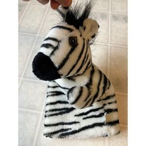 Plush Pups Zebra Hand Puppet‎ Black and White 10.5" tall